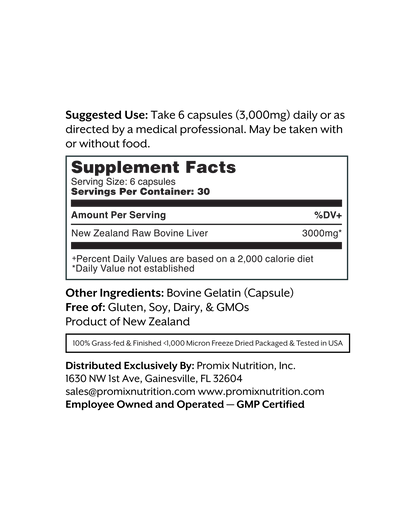 Promix Raw Liver Capsules