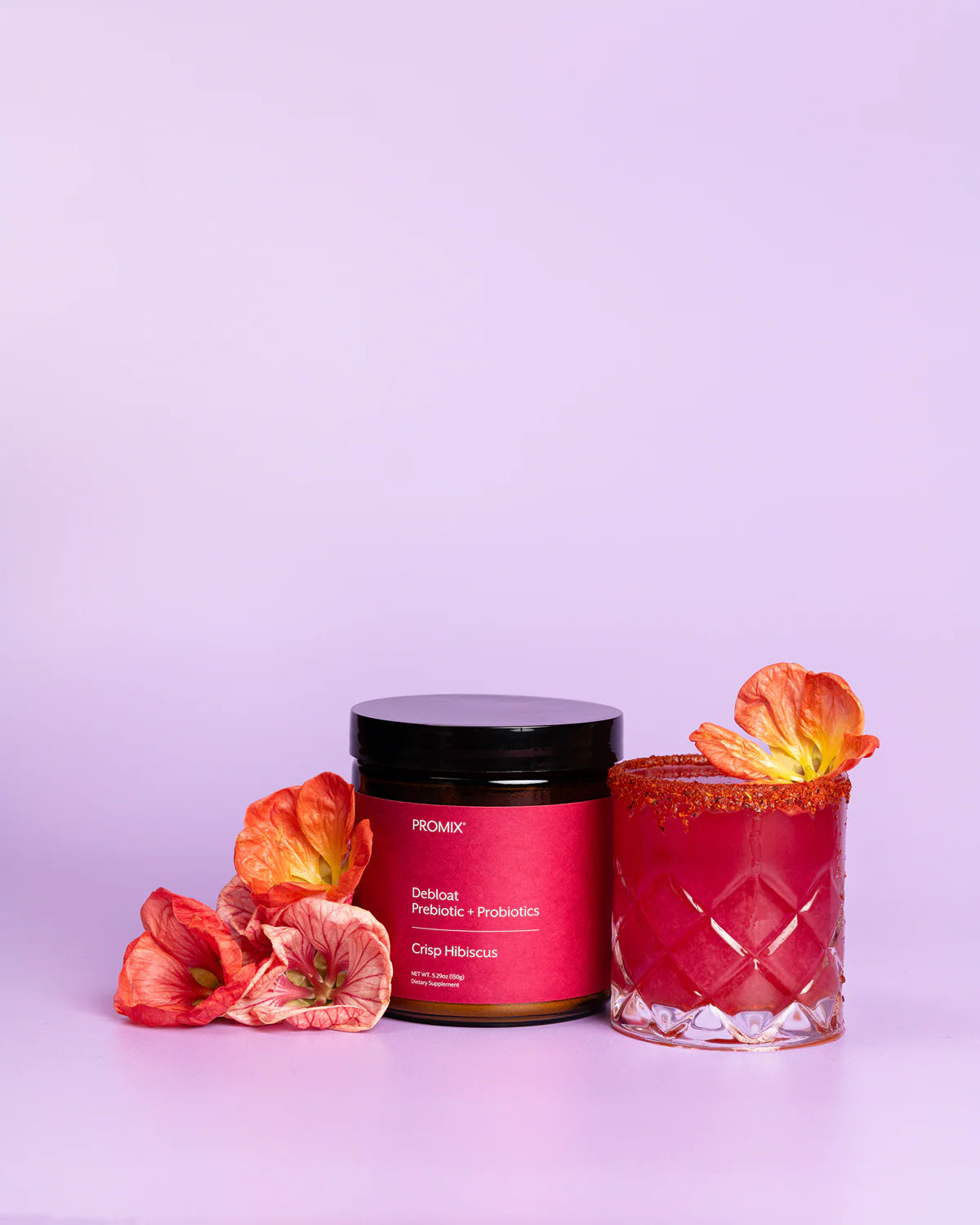 Crisp Hibiscus Debloat: Prebiotic + Probiotic