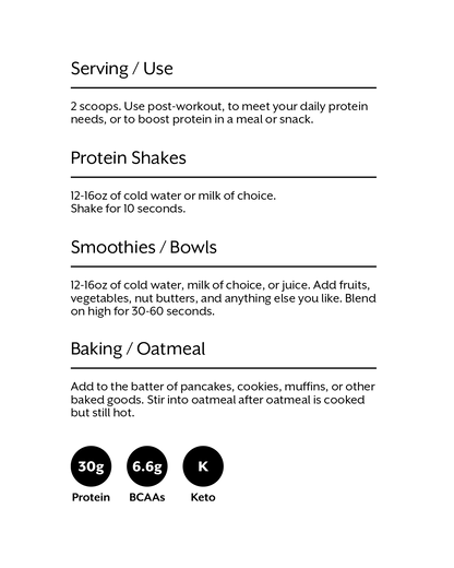 Unflavored Whey Isolate Protein Powder