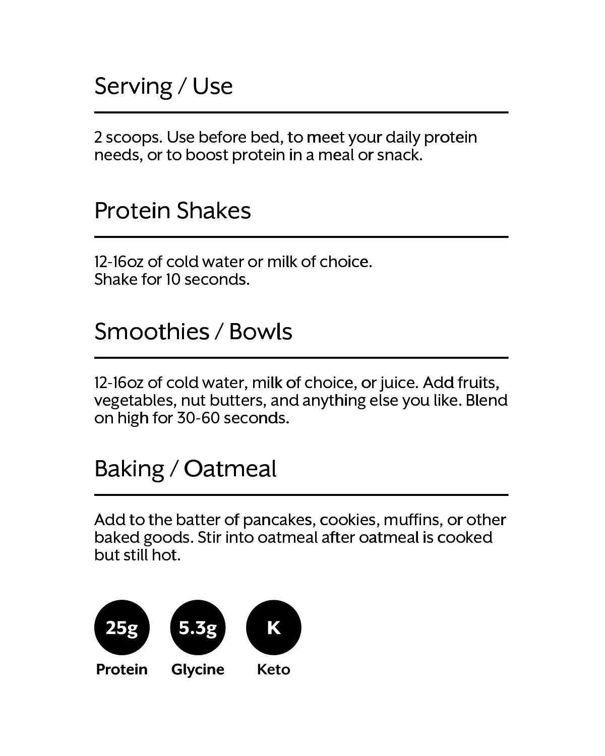 Unflavored Casein Protein Powder
