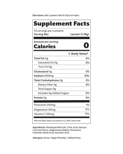 Salted Coconut Electrolyte Drink Mix