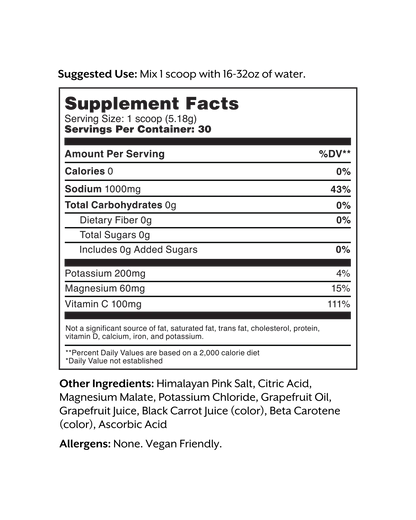 Grapefruit Electrolyte Drink Mix