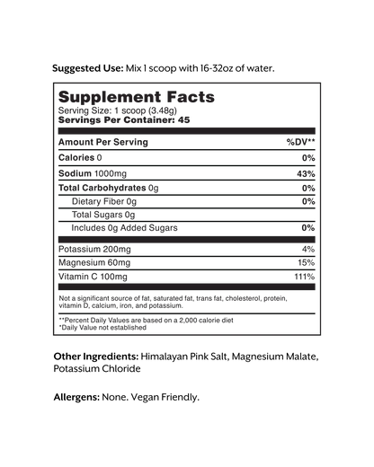 Unflavored Electrolyte Drink Mix