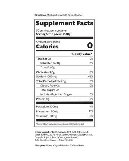 Grapefruit Electrolyte Drink Mix