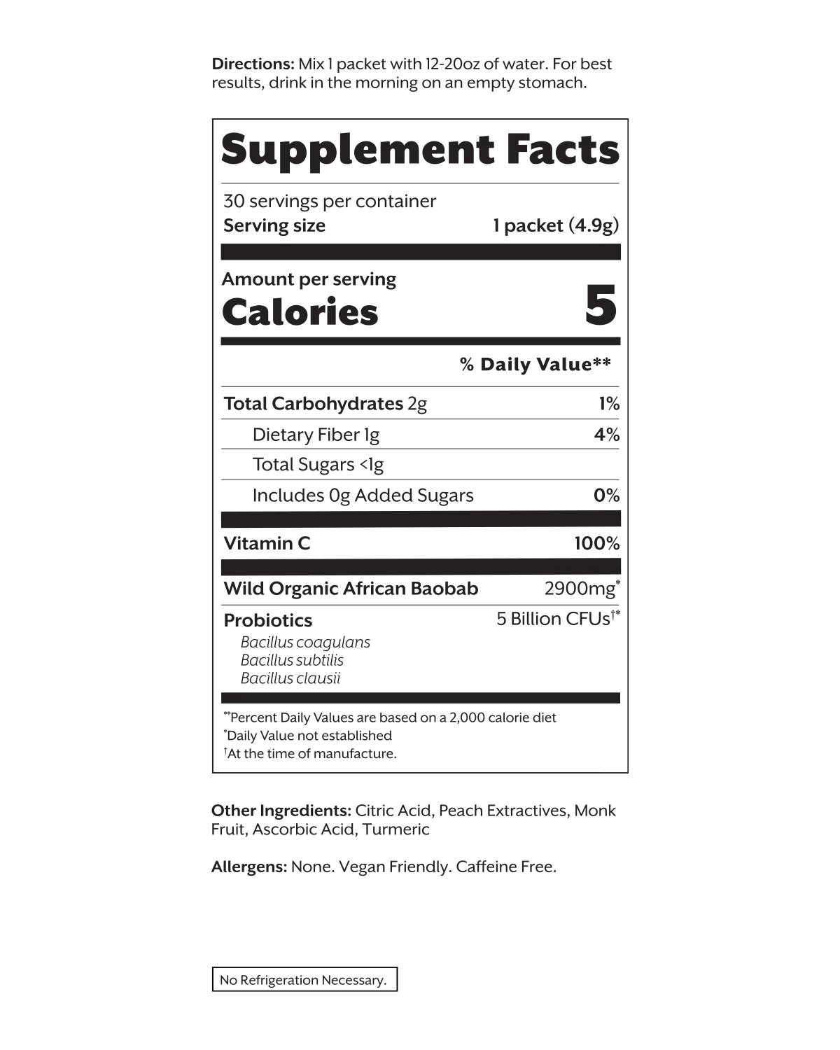 White Peach Debloat: Prebiotic + Probiotic